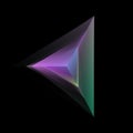 Translucent Gradient Tetrahedron On Black Background Royalty Free Stock Photo