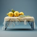 Translucent Layered Lemon Bench: A Meticulous Still Life In Zbrush