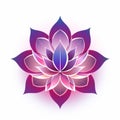 Translucent Lotus: A Mystical Illustration In Purple And Red Royalty Free Stock Photo