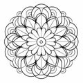 Translucent Overlapping Mandalas: Coloring Book Line Art