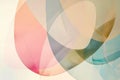 Translucent overlapping shapes in soft colors, creating depth in a minimalist design Royalty Free Stock Photo