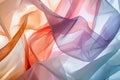 Translucent overlapping shapes in soft colors, creating depth in a minimalist design Royalty Free Stock Photo