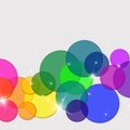 Translucent Rainbow Colored Circles Illustration