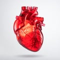 Translucent Red Anatomical Heart Model Royalty Free Stock Photo