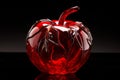 Translucent Red apple glass. Generate Ai