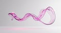 Translucent Ribbon Dancing in the Void, Elegant Loop Flowing with Captivating Abstract Glowing Form Royalty Free Stock Photo