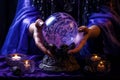 Translucent Soothsayer crystal ball. Generate Ai