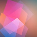 Translucent squares of varying sizes overlap in a dynamic arrangement against