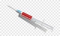 Disposable syringe with liquid