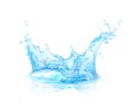 Translucent water splash isolated on transparent background. Vector illustration Royalty Free Stock Photo