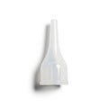 Translucent White Plastic Pipette Tip or Nozzle on White Royalty Free Stock Photo