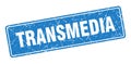 transmedia sign. transmedia grunge stamp. Royalty Free Stock Photo