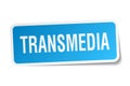 transmedia square sticker Royalty Free Stock Photo