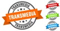 transmedia stamp. round band sign set. label Royalty Free Stock Photo