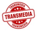 transmedia stamp. transmedia round grunge sign. Royalty Free Stock Photo