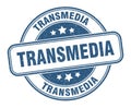 transmedia stamp. transmedia round grunge sign. Royalty Free Stock Photo