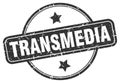 transmedia stamp. transmedia round grunge sign. Royalty Free Stock Photo