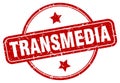 transmedia stamp. transmedia round grunge sign. Royalty Free Stock Photo