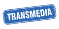 transmedia stamp. transmedia square grungy isolated sign. Royalty Free Stock Photo