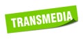 transmedia sticker. transmedia square sign. transmedia Royalty Free Stock Photo