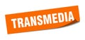 transmedia sticker. transmedia square sign. transmedia Royalty Free Stock Photo