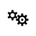 Transmission Cog Wheels Flat Vector Icon