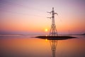 Transmission facilities in Dead Sea, Israel Royalty Free Stock Photo