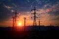 Transmission facilities in Negev desert Royalty Free Stock Photo