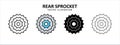 transmission gear ratio reduction vector icon design. car motorcycle spare part replacement service