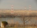 Transmission lines across Danube river