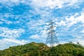A transmission tower. Located at Yuen Long district, Hong Kong.