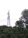 A transmission tower looking a nice image. Royalty Free Stock Photo