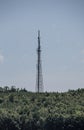 Transmission tower for mobile radio in Neunkirchen Royalty Free Stock Photo