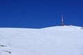 Transmission tower on mountain summit