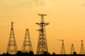 Transmission towers Royalty Free Stock Photo