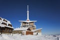 Transmitter and communications tower on Lysa hora, Beskids mountains, Beskydy, Czech republic, Czechia