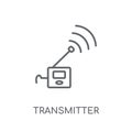 Transmitter linear icon. Modern outline Transmitter logo concept