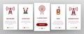 Transmitter, Radio Tower Linear Vector Onboarding