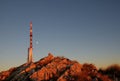 Transmitter on the top of Sveti Jure peak in the Biokovo mountains / Croatia Royalty Free Stock Photo