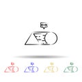 Transmogrification multi color style icon. Simple thin line, outline vector of mad science icons for ui and ux, website or mobile Royalty Free Stock Photo