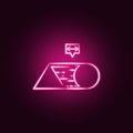 Transmogrification neon icon. Elements of Mad science set. Simple icon for websites, web design, mobile app, info graphics Royalty Free Stock Photo