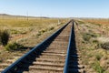 Transmongol Railway, single-track railway Royalty Free Stock Photo