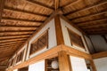 Transom and wood ceiling