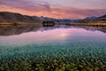 Transparant crystal clear water showing the rocks on the bottom of the lake