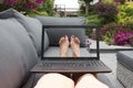 Transparant laptopscreen Royalty Free Stock Photo