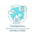 Transparency concept icon