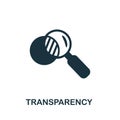 Transparency icon. Simple element from business management collection. Creative Transparency icon for web design, templates,