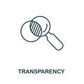 Transparency icon. Simple element from business management collection. Creative Transparency icon for web design