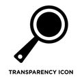 Transparency icon vector isolated on white background, logo concept of Transparency sign on transparent background, black filled