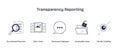 Transparency reporting highlights scrutinized records, open dialogue, and accessible data ... Royalty Free Stock Photo